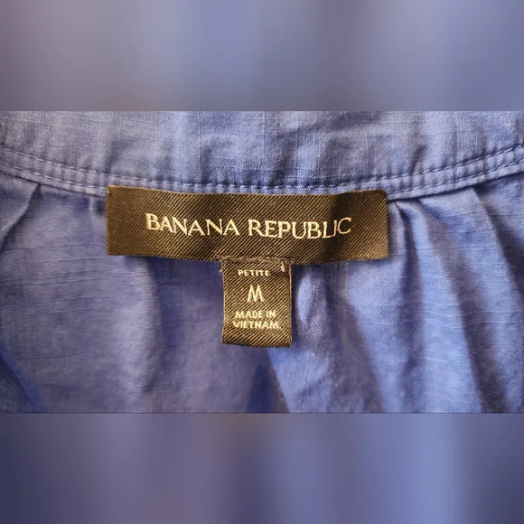 BANANA REPUBLIC blue wrap dress with pockets, size M - Picture 6 of 12